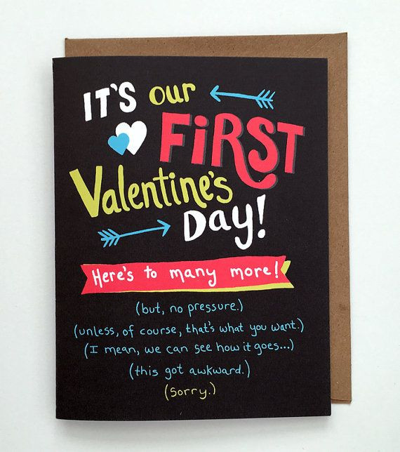 First Valentine Day Gift Ideas
 Funny Valentine s Day Card for new relationships by