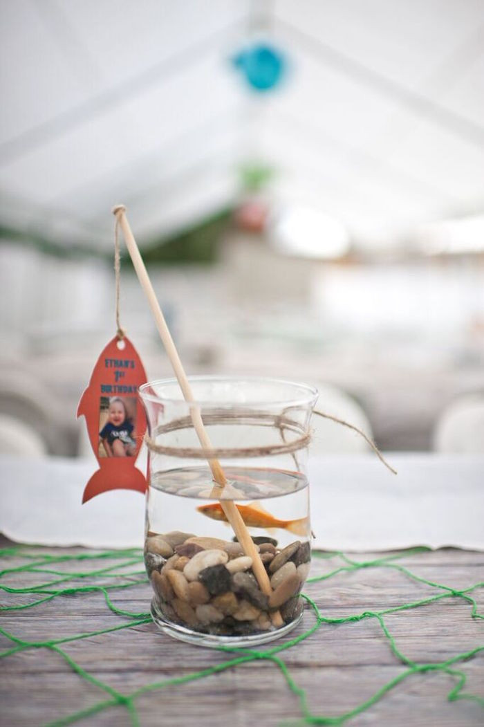 Fishing Birthday Party Decorations
 Kara s Party Ideas Colorful Gone Fishing Birthday Party