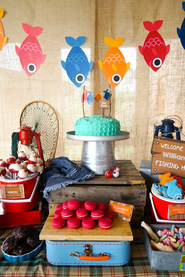 Fishing Birthday Party Decorations
 Adorable Boys Gone Fishing Party Pretty My Party Party