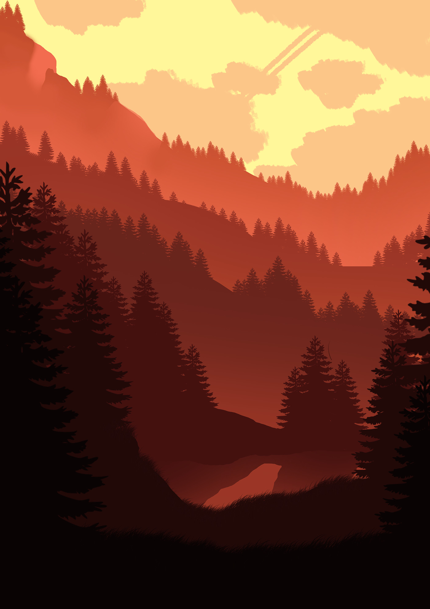 Flat Design Landscape
 Landscape Flat Design on Behance