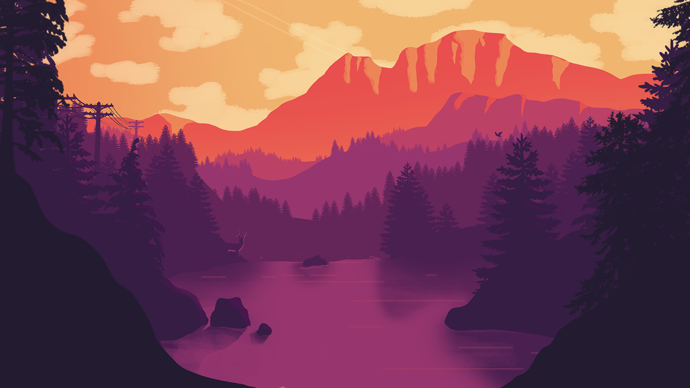 Flat Design Landscape
 Landscape Flat Design on Behance