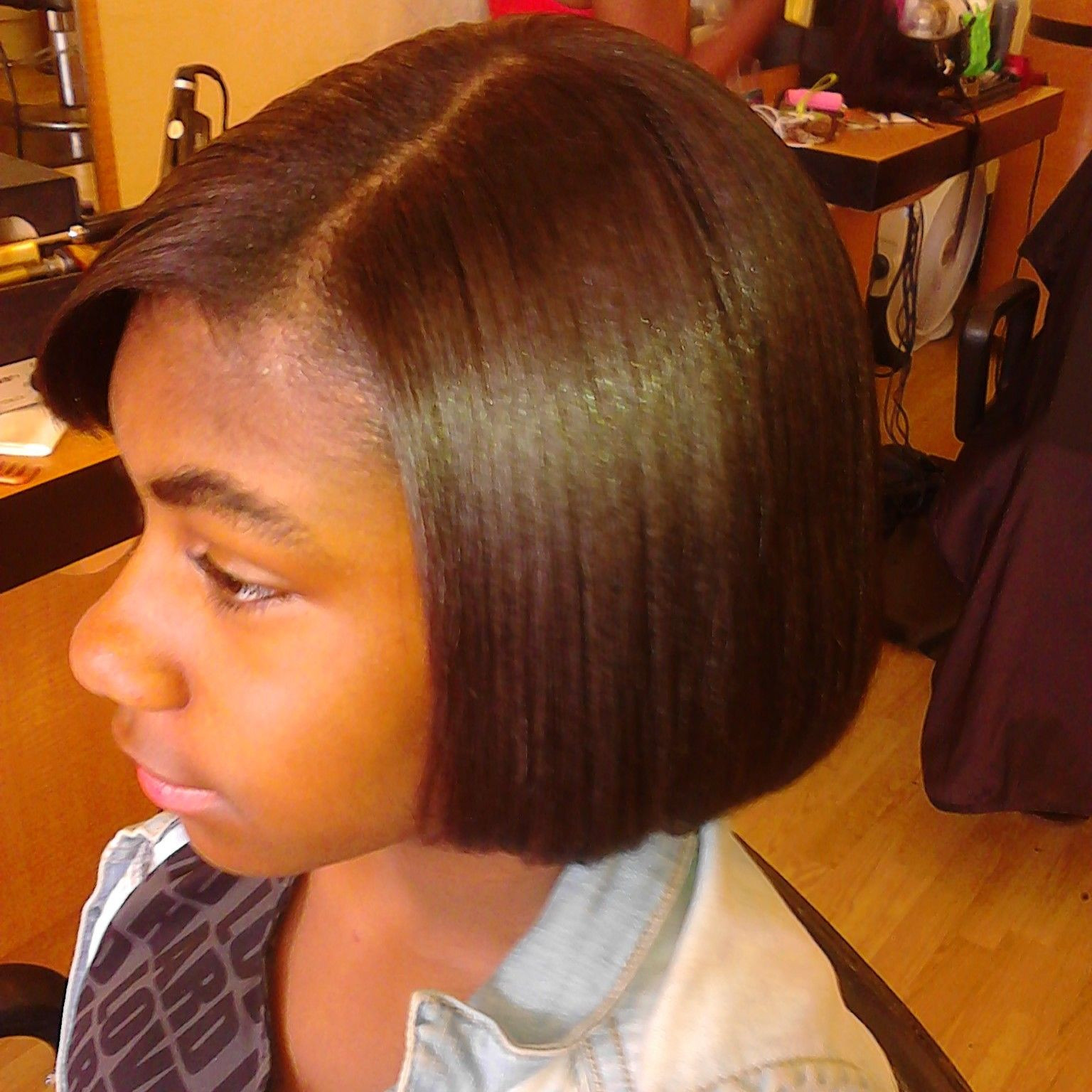 Flat Iron Hairstyles For Black Hair
 little girls press and flat iron