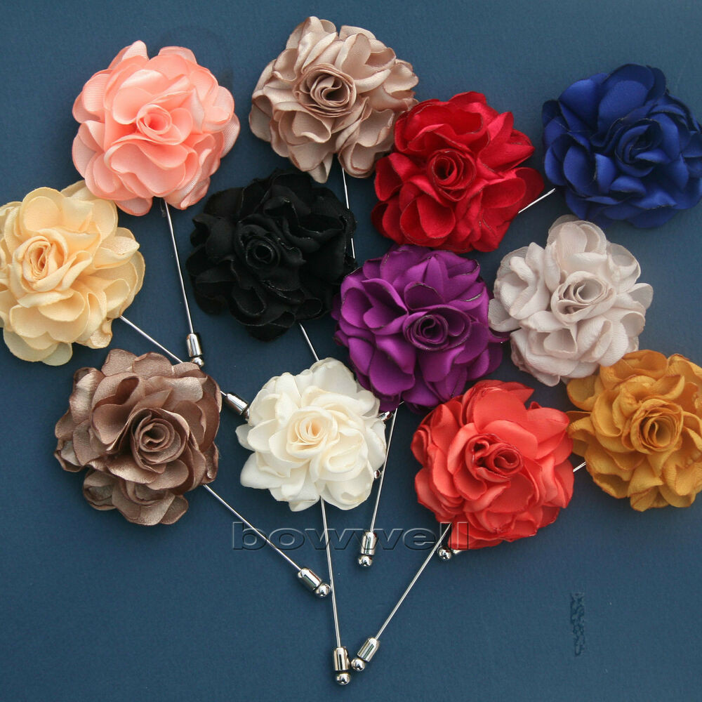 Flower Pins
 HANDMADE KingKong FLOWER Rose Boutonniere Wedding Mens