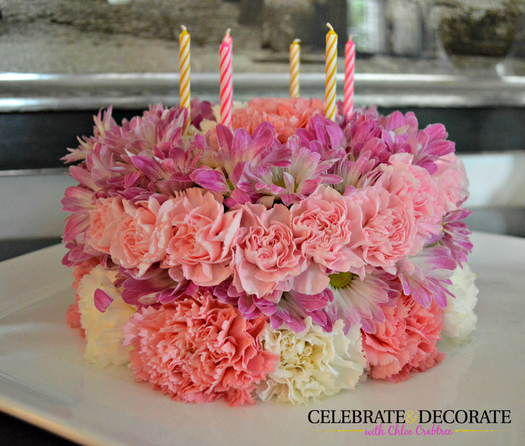 Flowers Birthday Cake
 How to Make a Floral Birthday Cake Celebrate & Decorate