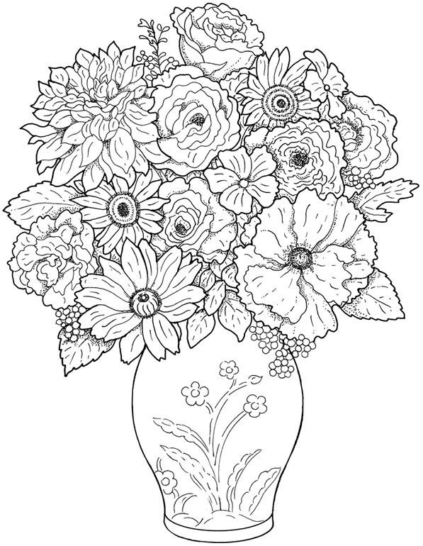 Flowers Coloring Pages For Adults
 Flower Coloring Pages for Adults Best Coloring Pages For