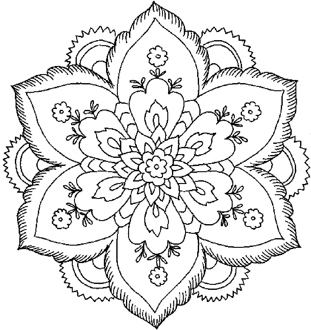 Flowers Coloring Pages For Adults
 Adult Coloring Pages Printable