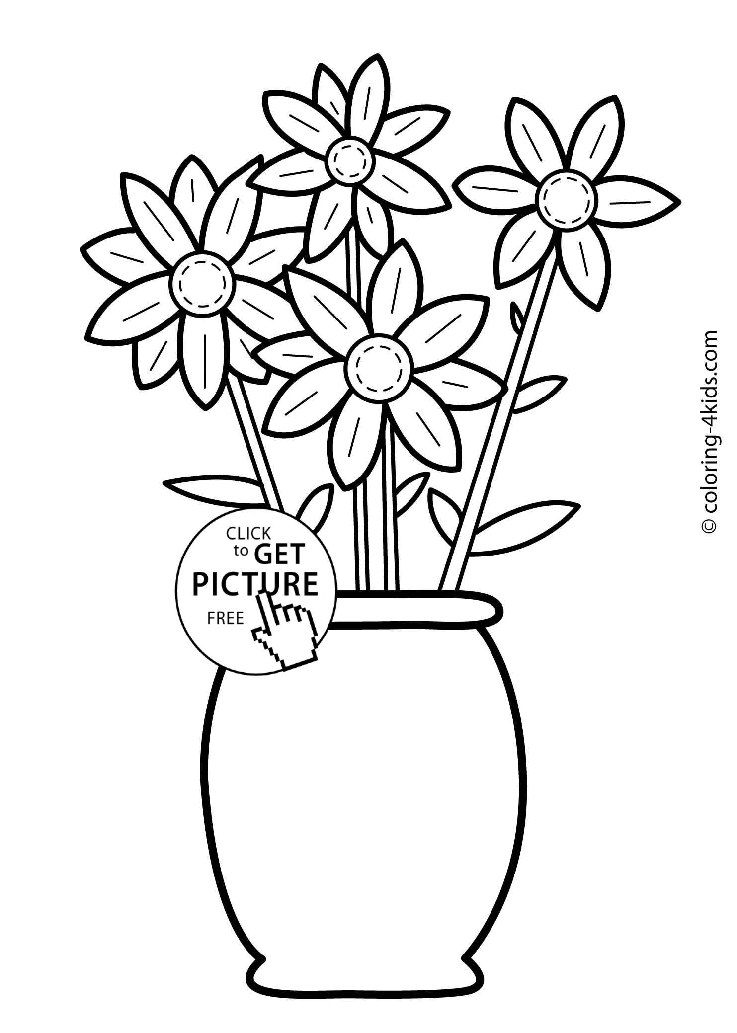 Flowers Coloring Pages For Kids
 Flowers coloring pages for kids printable 6