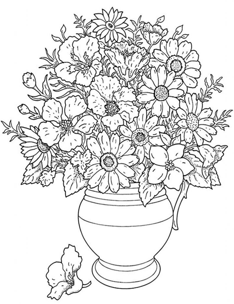 Flowers Coloring Pages For Kids
 Free Printable Flower Coloring Pages For Kids Best