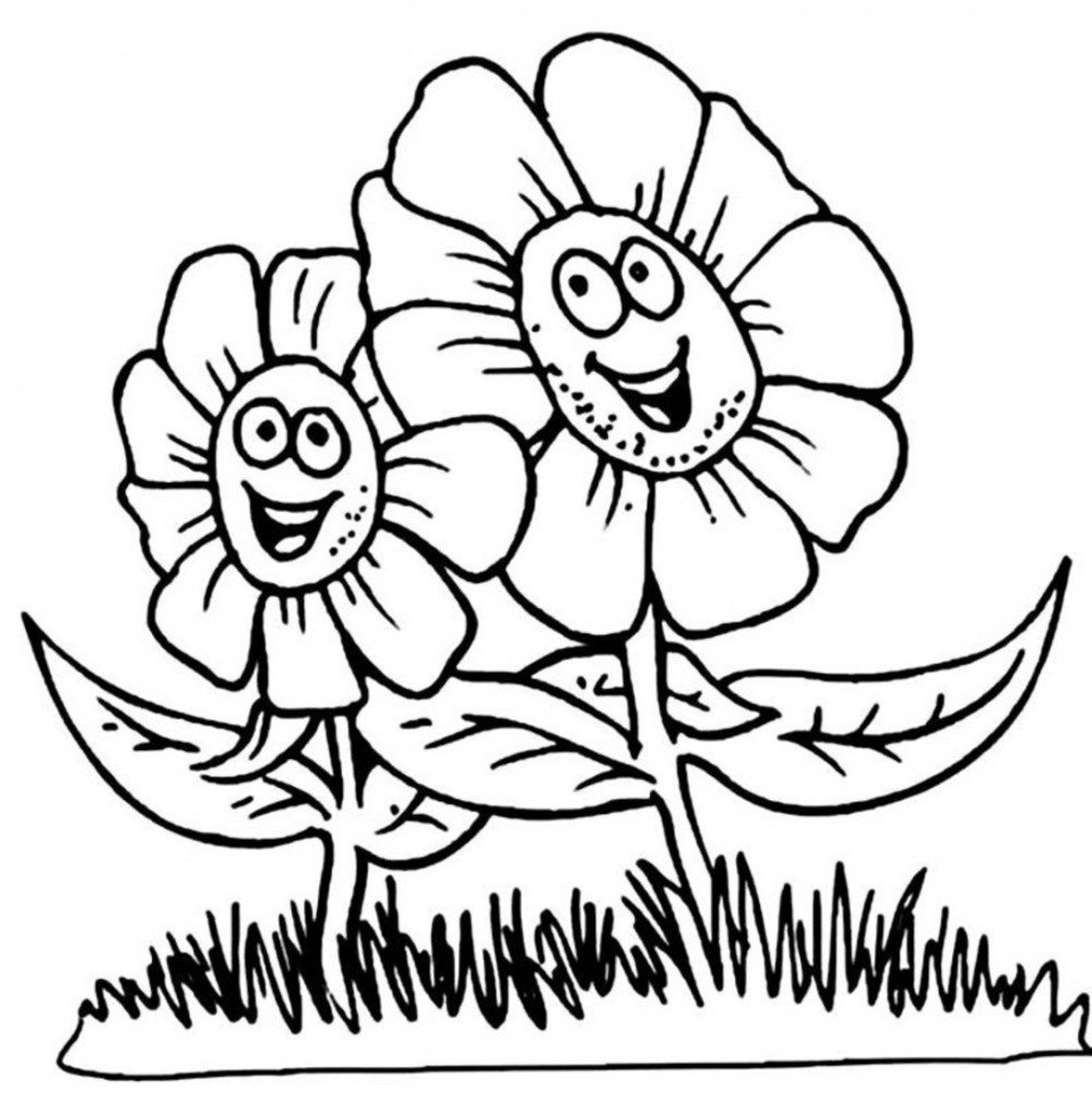 Flowers Coloring Pages For Kids
 Free Printable Flower Coloring Pages For Kids Best