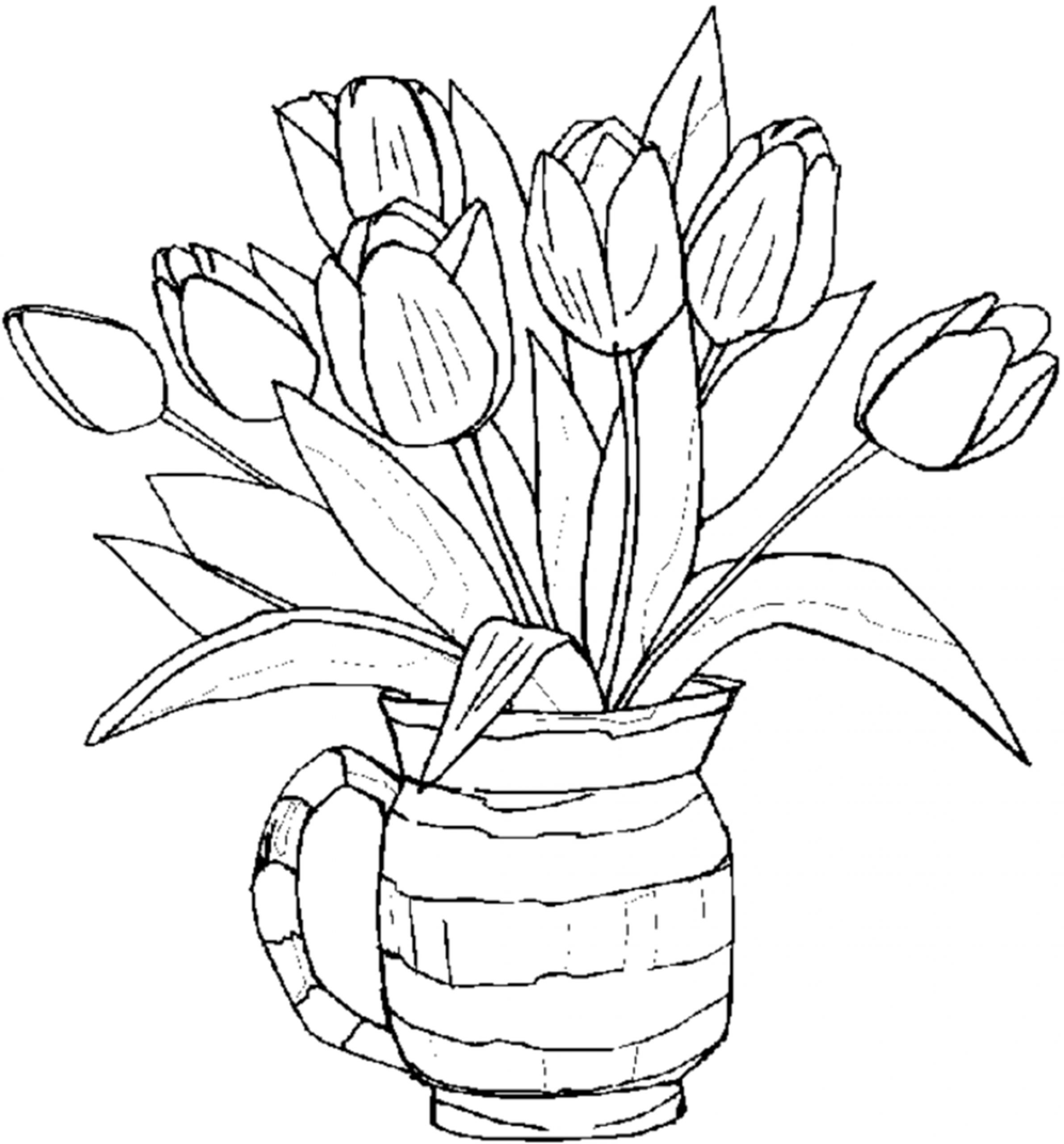 Flowers Coloring Pages For Kids
 Free Printable Flower Coloring Pages For Kids Best