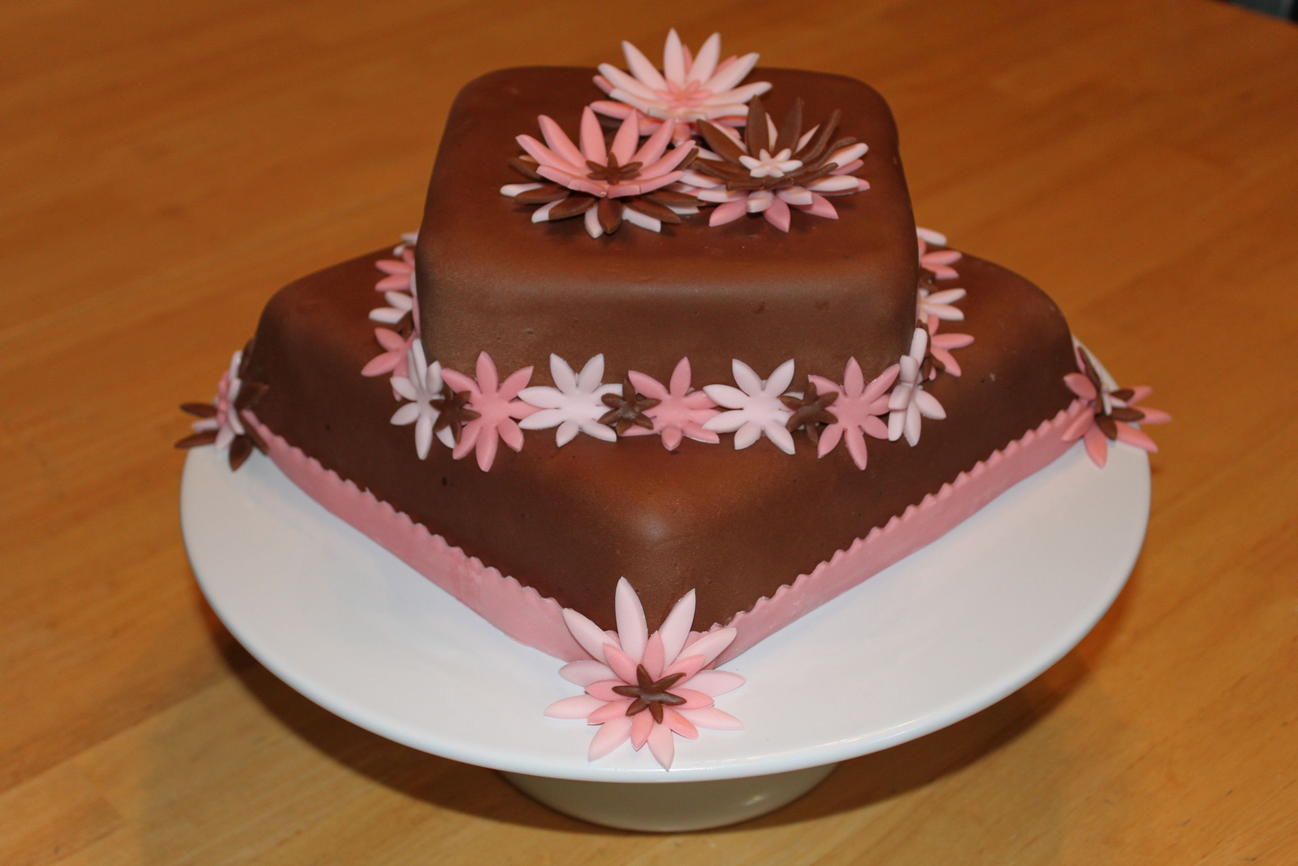 Fondant Birthday Cake
 Chocolate Fondant Birthday Cake with Flowers The Original