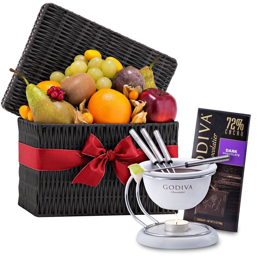 Fondue Gift Basket Ideas
 Godiva Chocolate Fondue & Fruit Basket