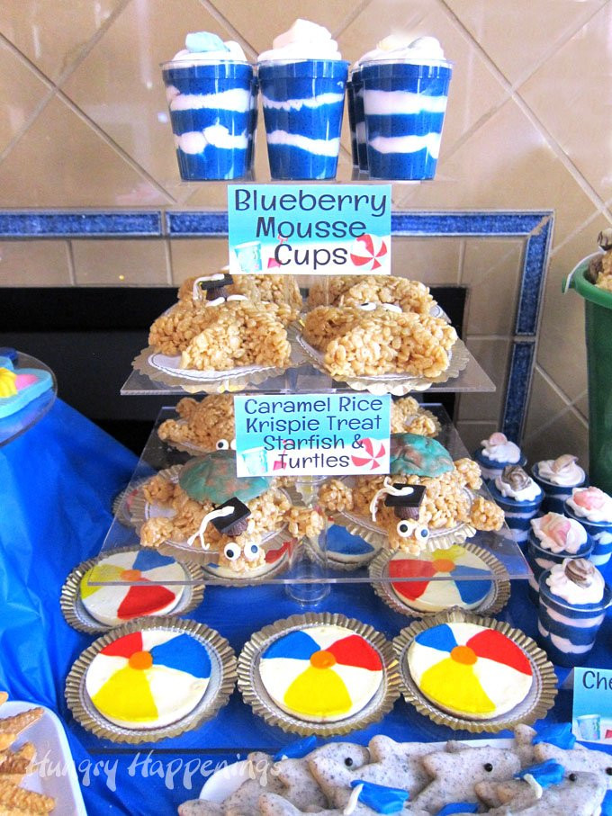 Food Ideas For Beach Theme Preschool Party
 Caramel Rice Krispie Treat Starfish and Turtles Tutorial