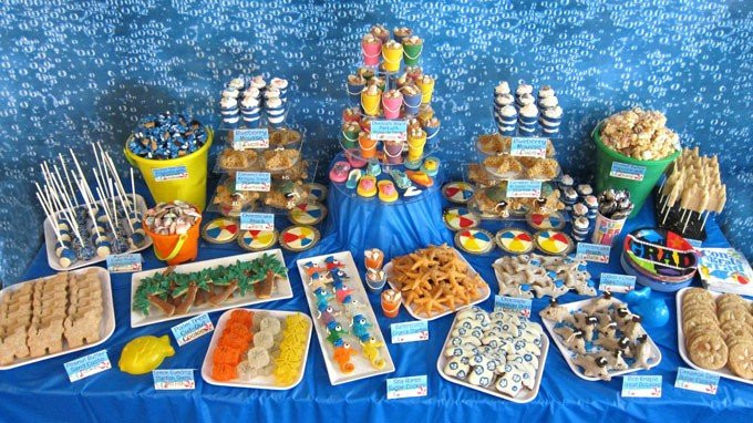 Food Ideas For Party At The Beach
 Beach Themed Party Ideas & Under the Sea Desserts