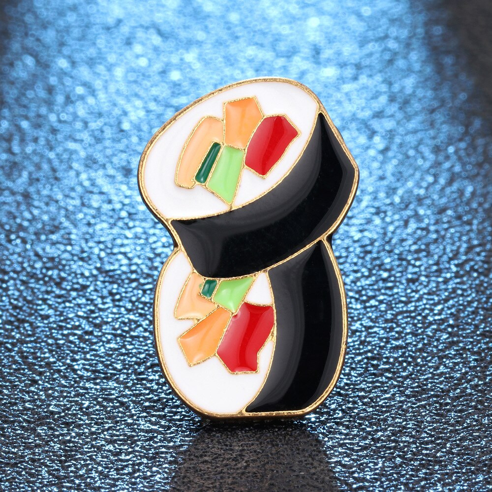 Food Pins
 Cartoon Food Brooches Japanese Sushi Enamel Pin for Boys