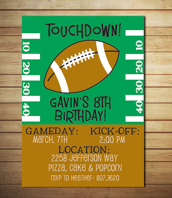 Football Birthday Invitations
 Free Printable Football Birthday InvitationsFREE PRINTABLE