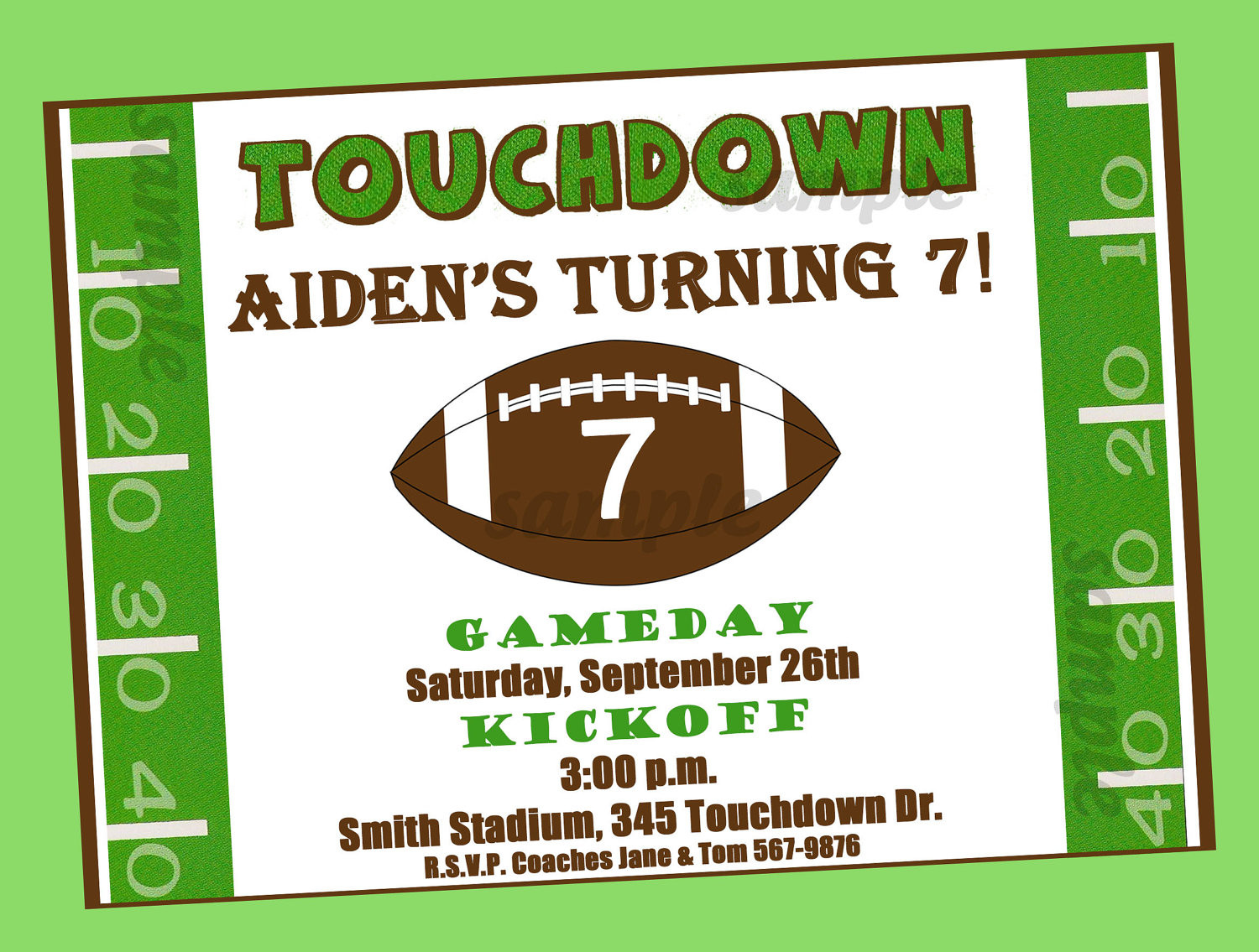 Football Birthday Invitations
 Free Printable Football Birthday InvitationsFREE PRINTABLE