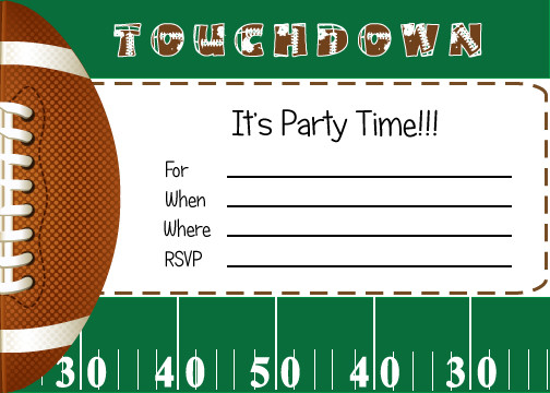 Football Birthday Invitations
 FREE Football Party Printables from By Invitation ly DIY