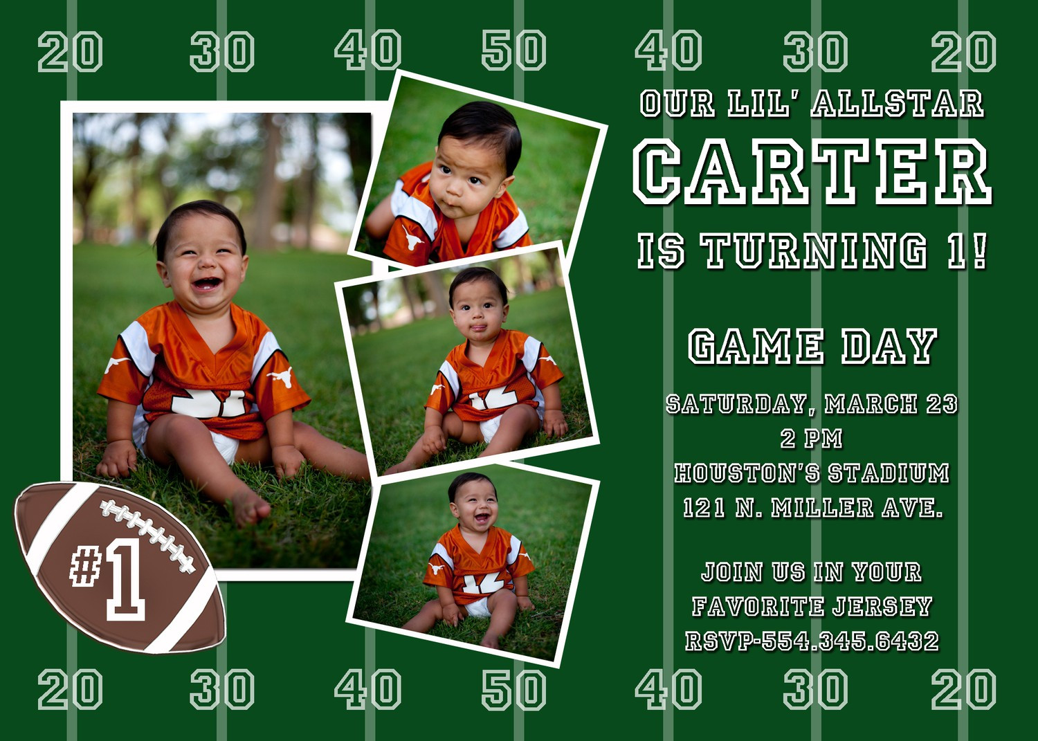 Football Birthday Invitations
 Free Printable Football Birthday Invitations