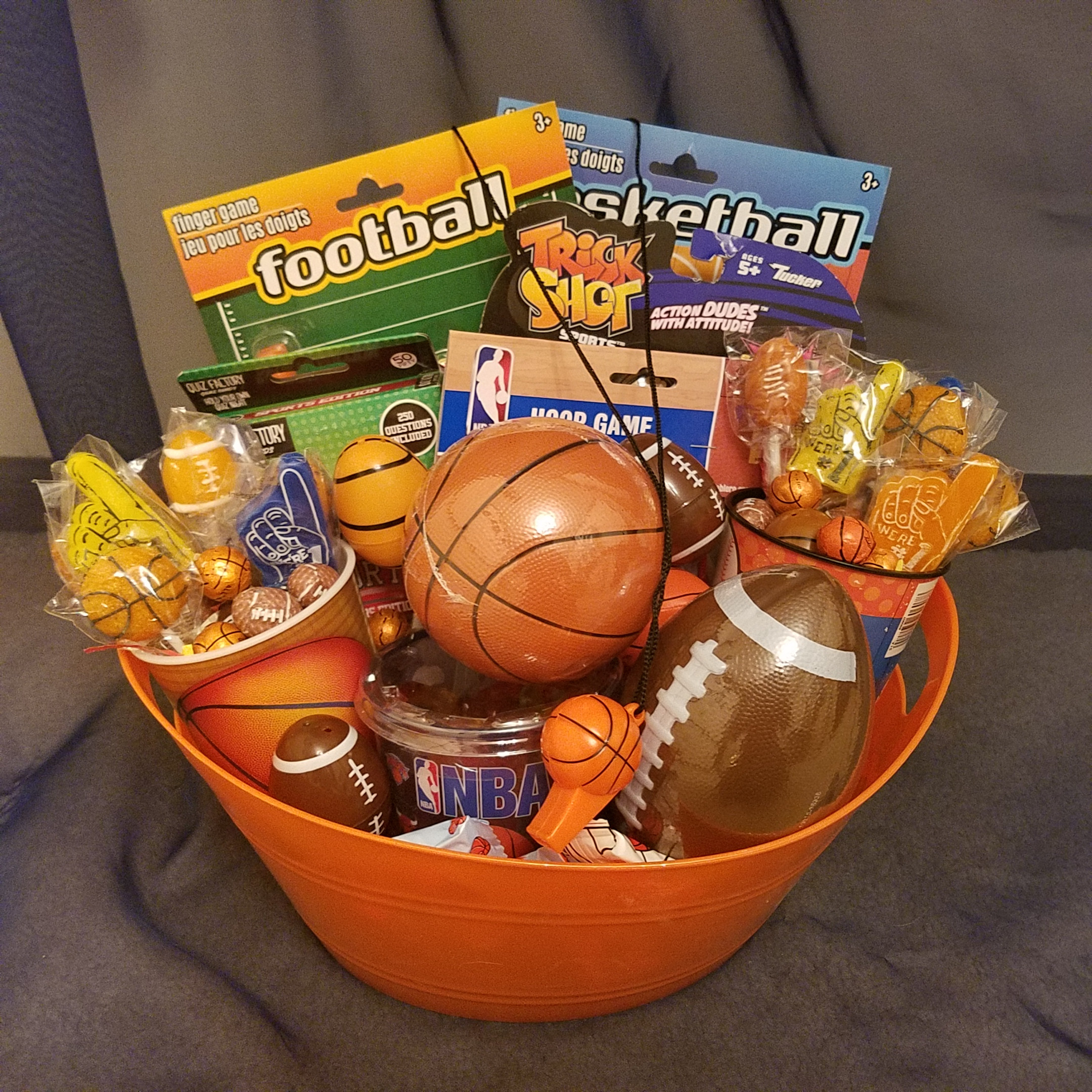 Football Gift Baskets Ideas
 Basketball and Football Gift Basket on Storenvy