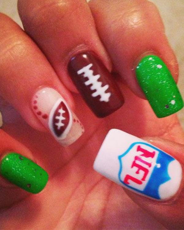 Football Nail Art Designs
 25 Cool Football Nail Art Designs Hative