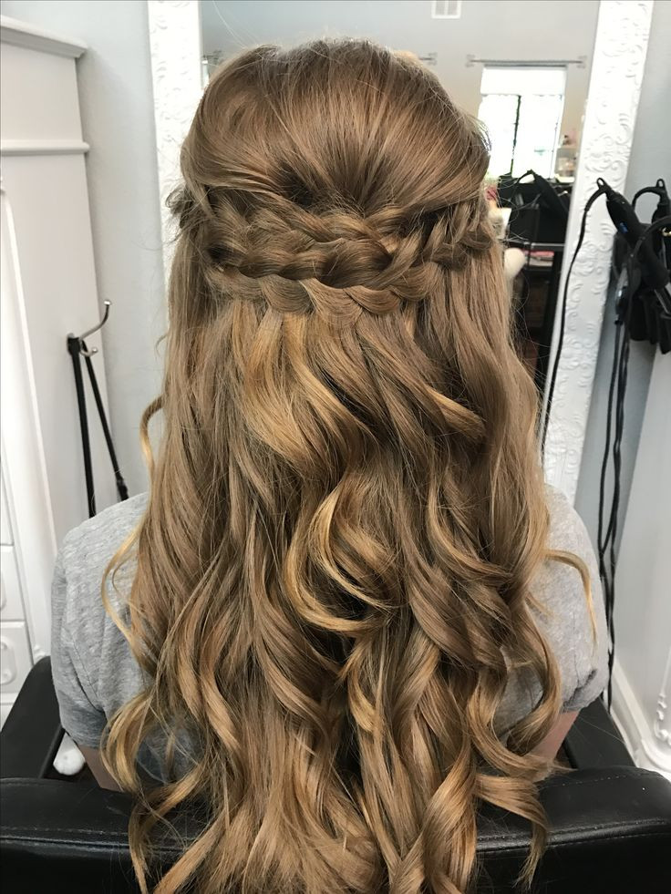 Formal Hairstyles For Long Hair Half Up Half Down
 Braided half up half down prom hair