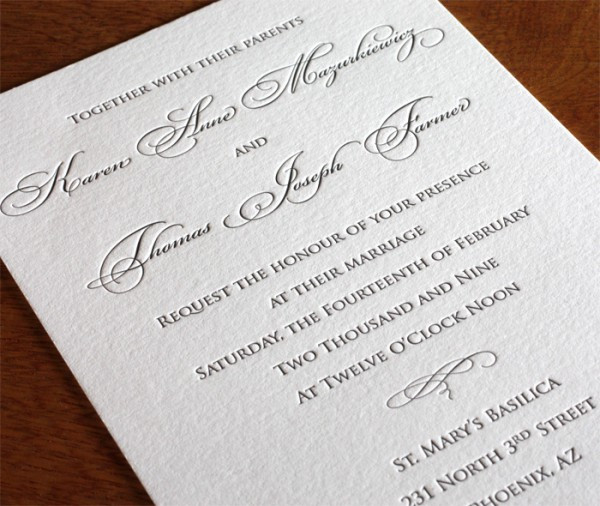 Formal Wedding Invitation Wording
 Formal Wedding Invitation Designs Traditional Wedding