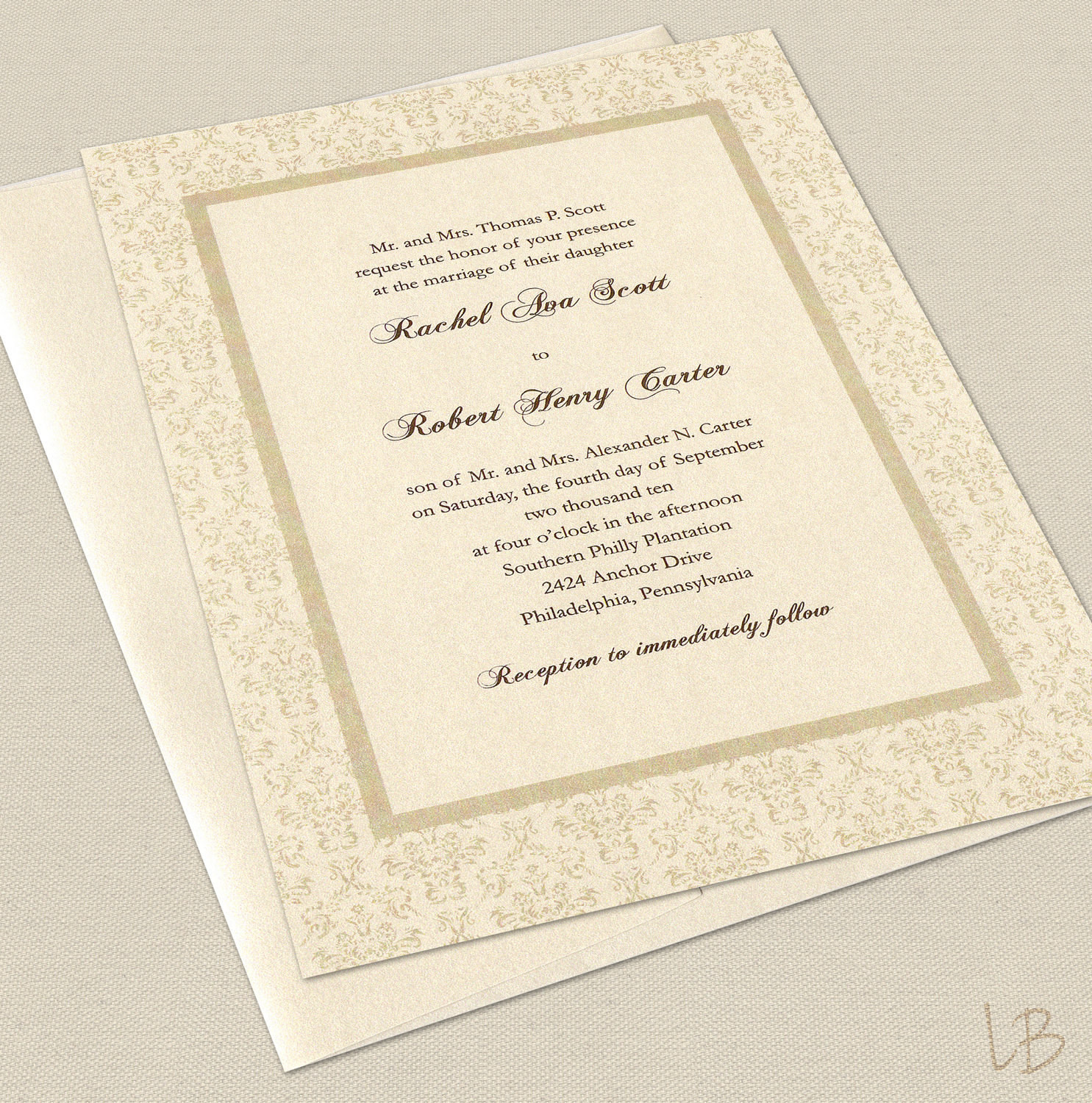 Formal Wedding Invitation Wording
 Formal Wedding Invitation Sample Set by LBcreativepaper on