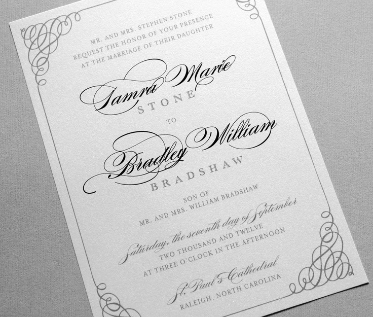 Formal Wedding Invitation Wording
 12 best images about Invitation wording on Pinterest