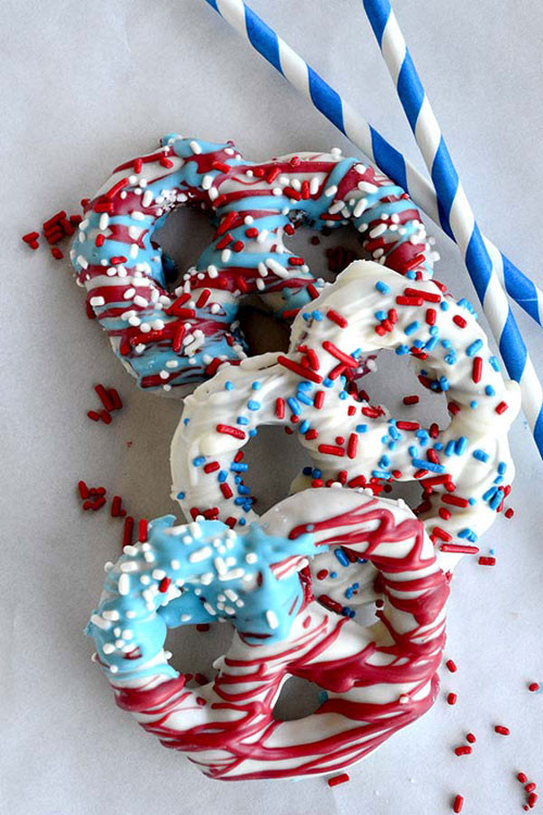 Fourth Of July Pretzels
 50 Best 4th of July Desserts and Treat Ideas