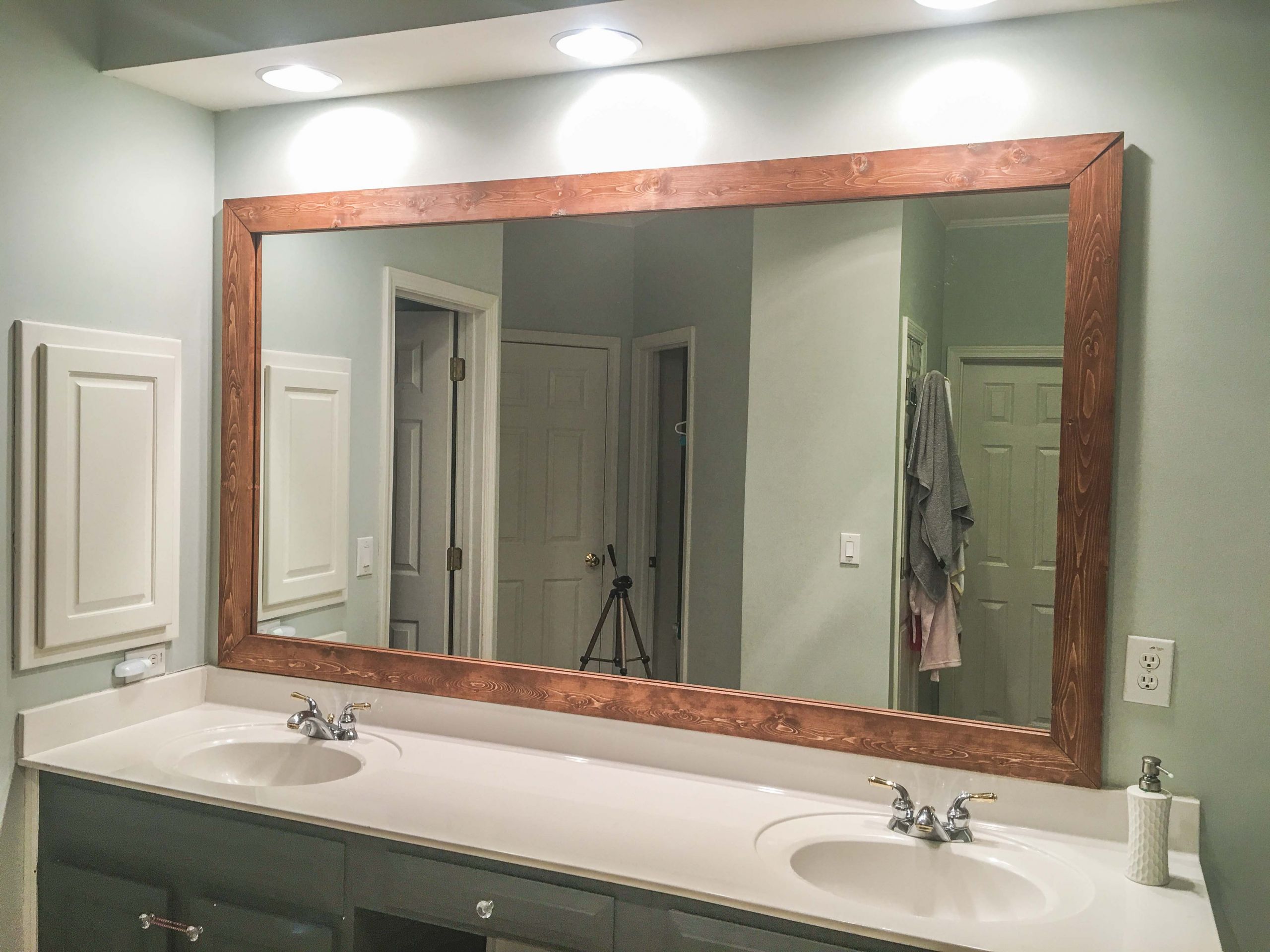 Framed Bathroom Mirrors
 How to DIY Upgrade Your Bathroom Mirror With a Stained