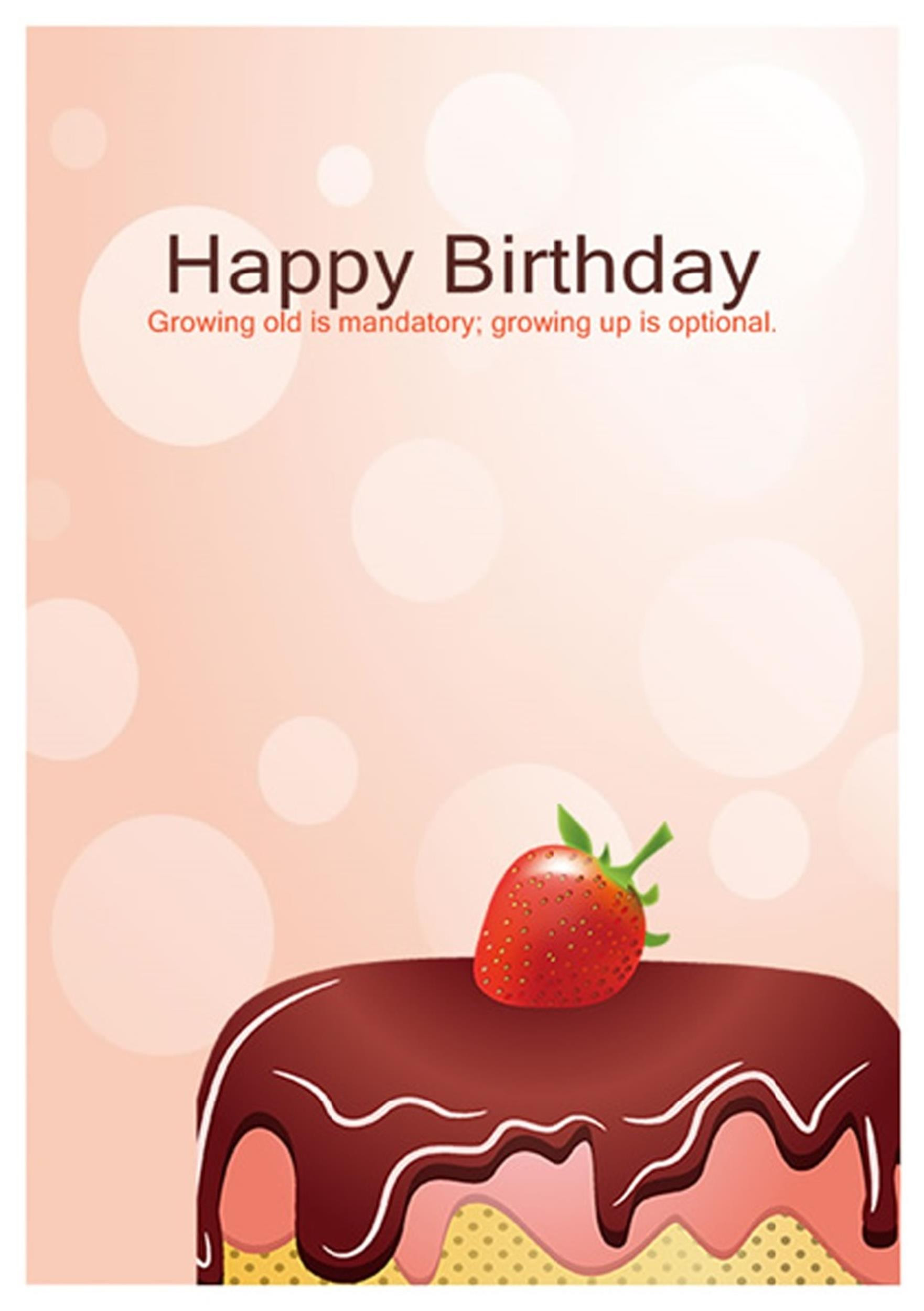 Free Birthday Card Template
 40 FREE Birthday Card Templates TemplateLab