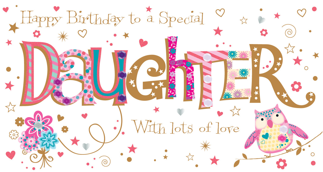 Free Birthday Cards For Daughter
 Daughter Birthday Handmade Embellished Greeting Card