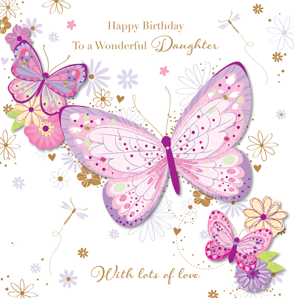 Free Birthday Cards For Daughter
 Wonderful Daughter Happy Birthday Greeting Card