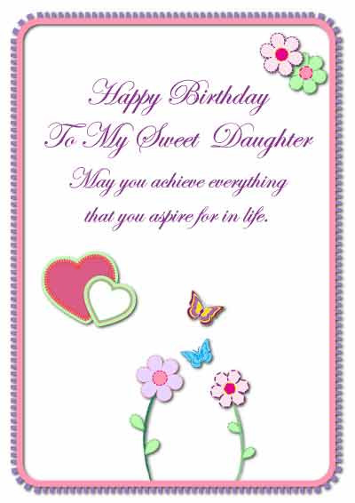 Free Birthday Cards For Daughter
 Free Printable Birthday Cards for Your Son or Daughter