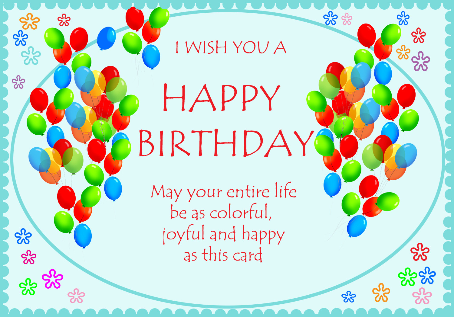 Free Birthday Email Cards
 Happy Birthday Card for You