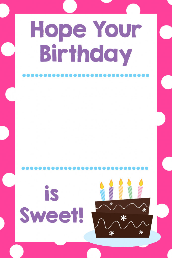 Free Birthday Gift Ideas
 Free Printable Birthday Cards That Hold Gift Cards