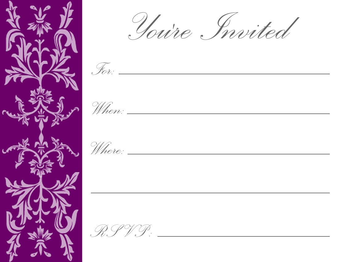 Free Birthday Invitation Cards
 Printable Birthday Invitations