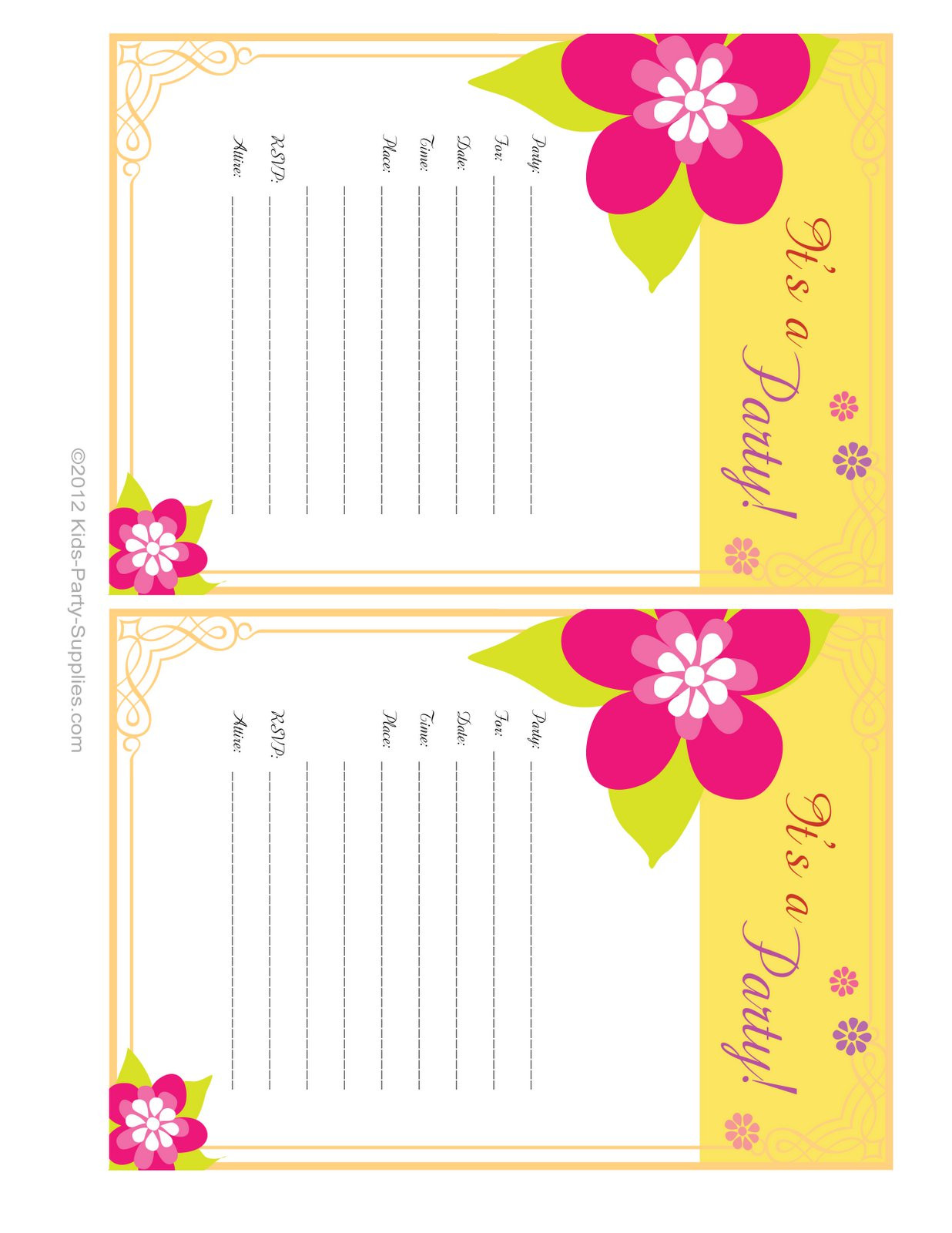 Free Birthday Invitation Cards
 birthday invitation card Free printable birthday