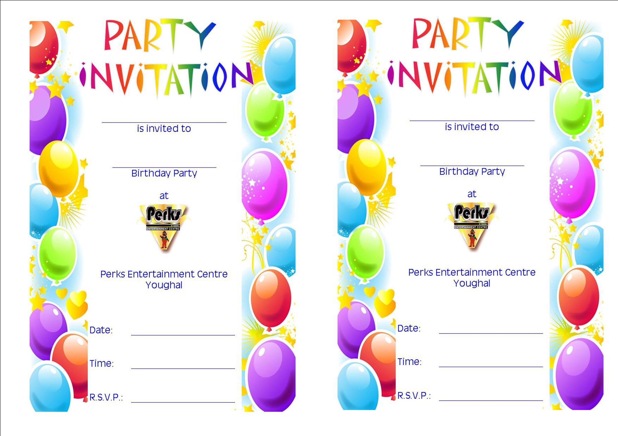 Free Birthday Invitation Template
 40 Free Birthday Party Invitation Templates TemplateLab