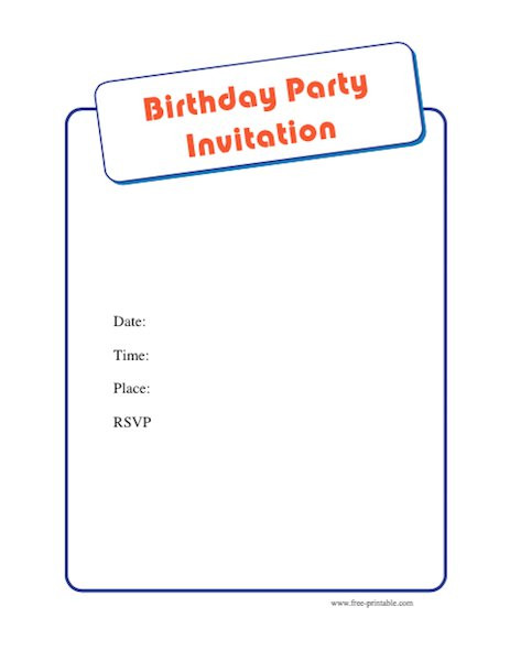 Free Birthday Invitation Templates For Word
 Free Birthday Party Invitation Templates Word PDF