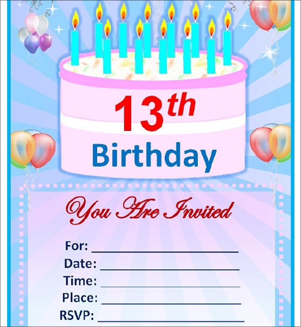 Free Birthday Invitation Templates For Word
 Sample Birthday Invitation Template 40 Documents in PDF