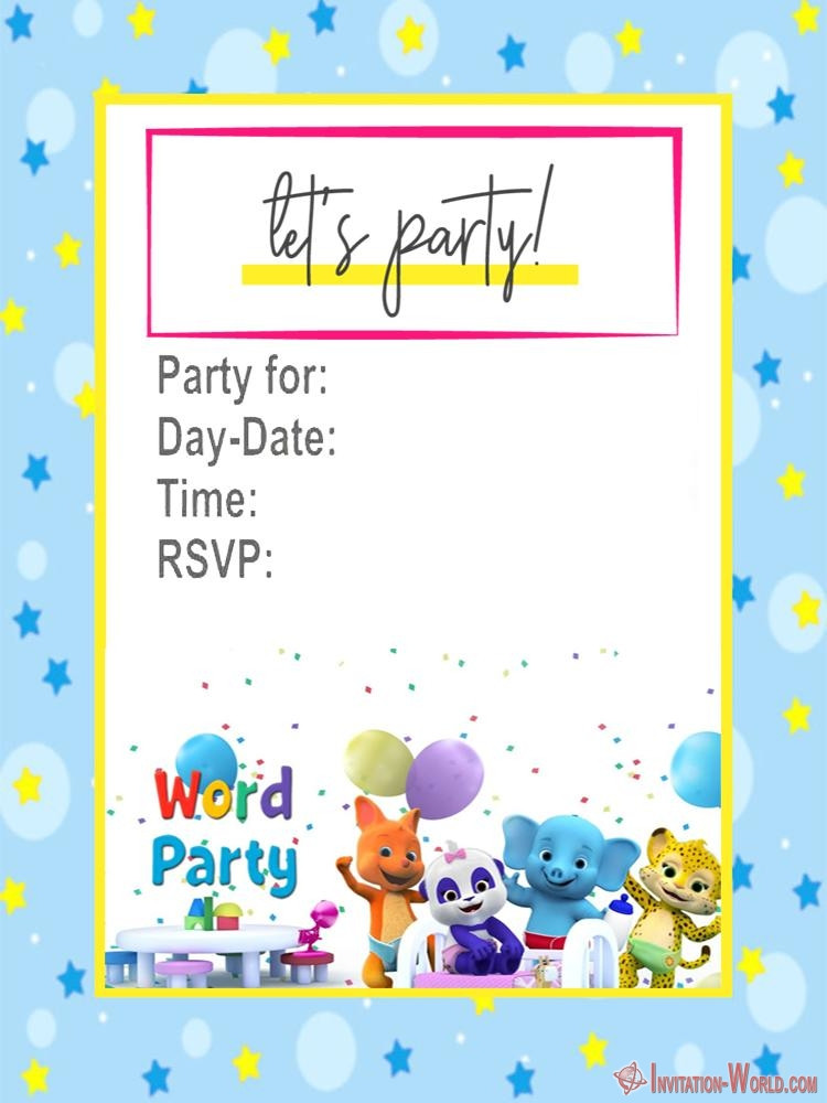 Free Birthday Invitation Templates For Word
 Word Party Invitation Cards