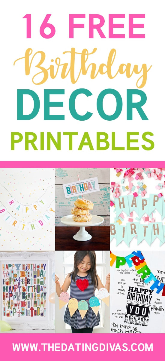 Free Birthday Party Printables
 101 Free Birthday Printables The Dating Divas