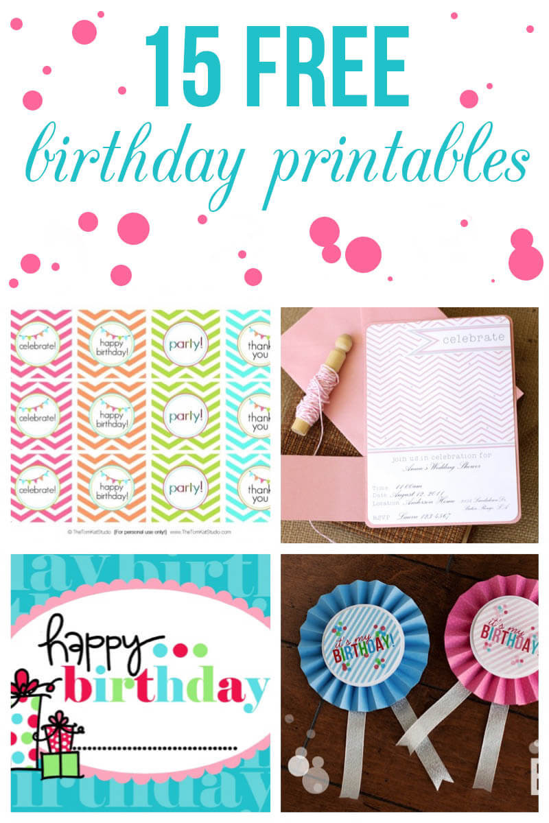 Free Birthday Party Printables
 15 free birthday printables I Heart Nap Time