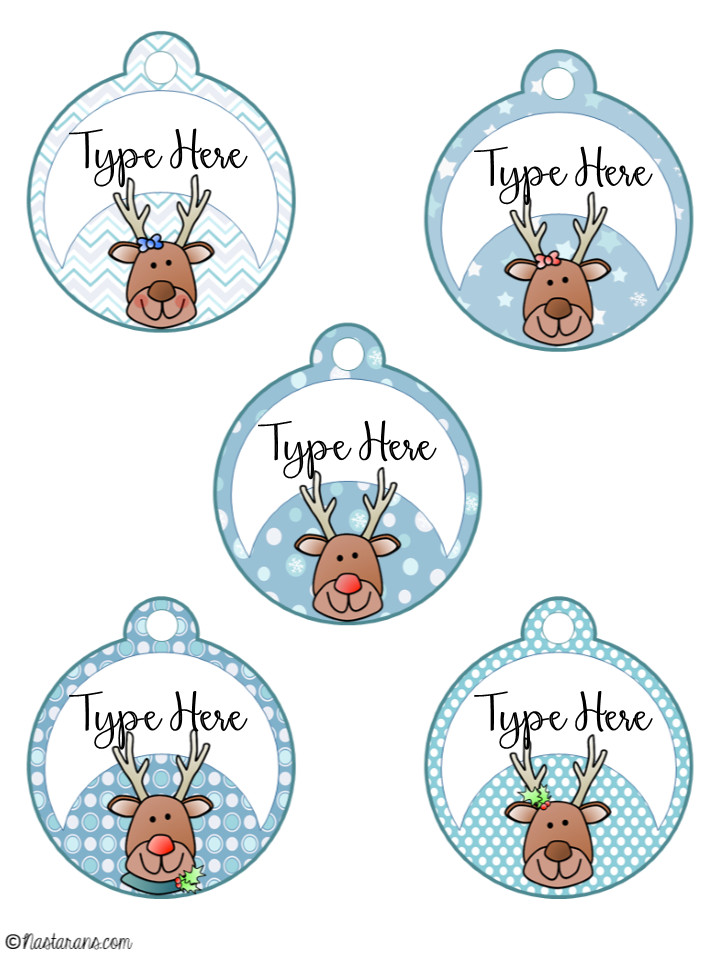 Free Christmas Gifts For Children
 Editable Christmas Gift Tags With Reindeer