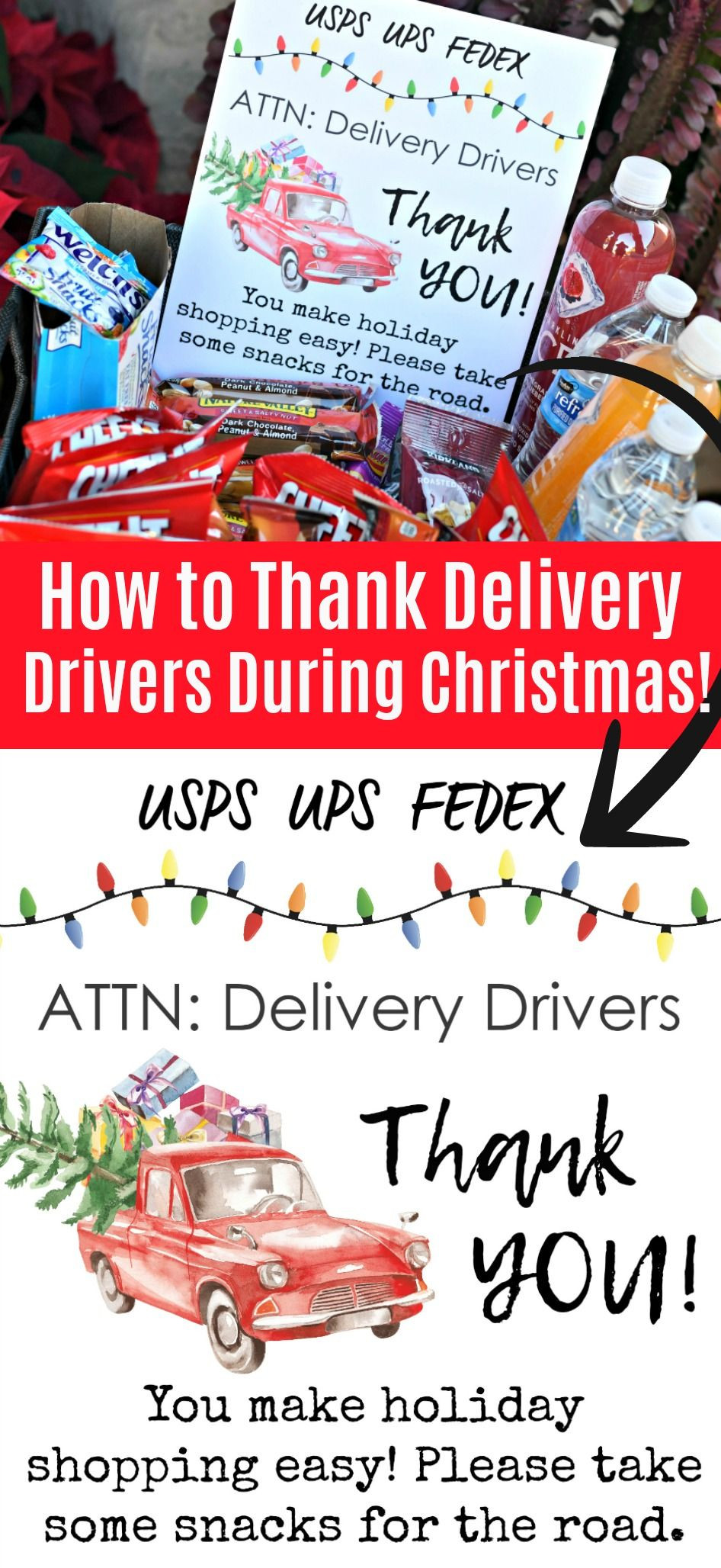 Free Christmas Gifts For Children
 Thank Delivery Drivers for the Holidays Free Printable