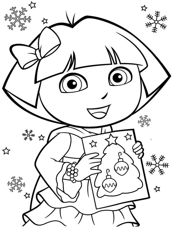 Free Coloring Pages For Kids To Print
 Printable Dora Coloring Pages