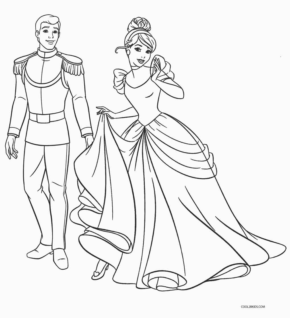 Free Coloring Pages For Kids To Print
 Free Printable Cinderella Coloring Pages For Kids