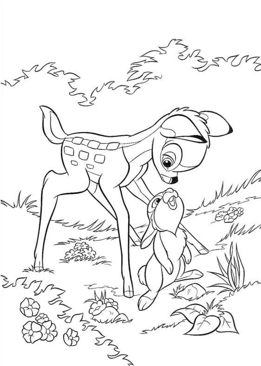 Free Coloring Pages For Kids To Print
 Free Printable Bambi Coloring Pages For Kids